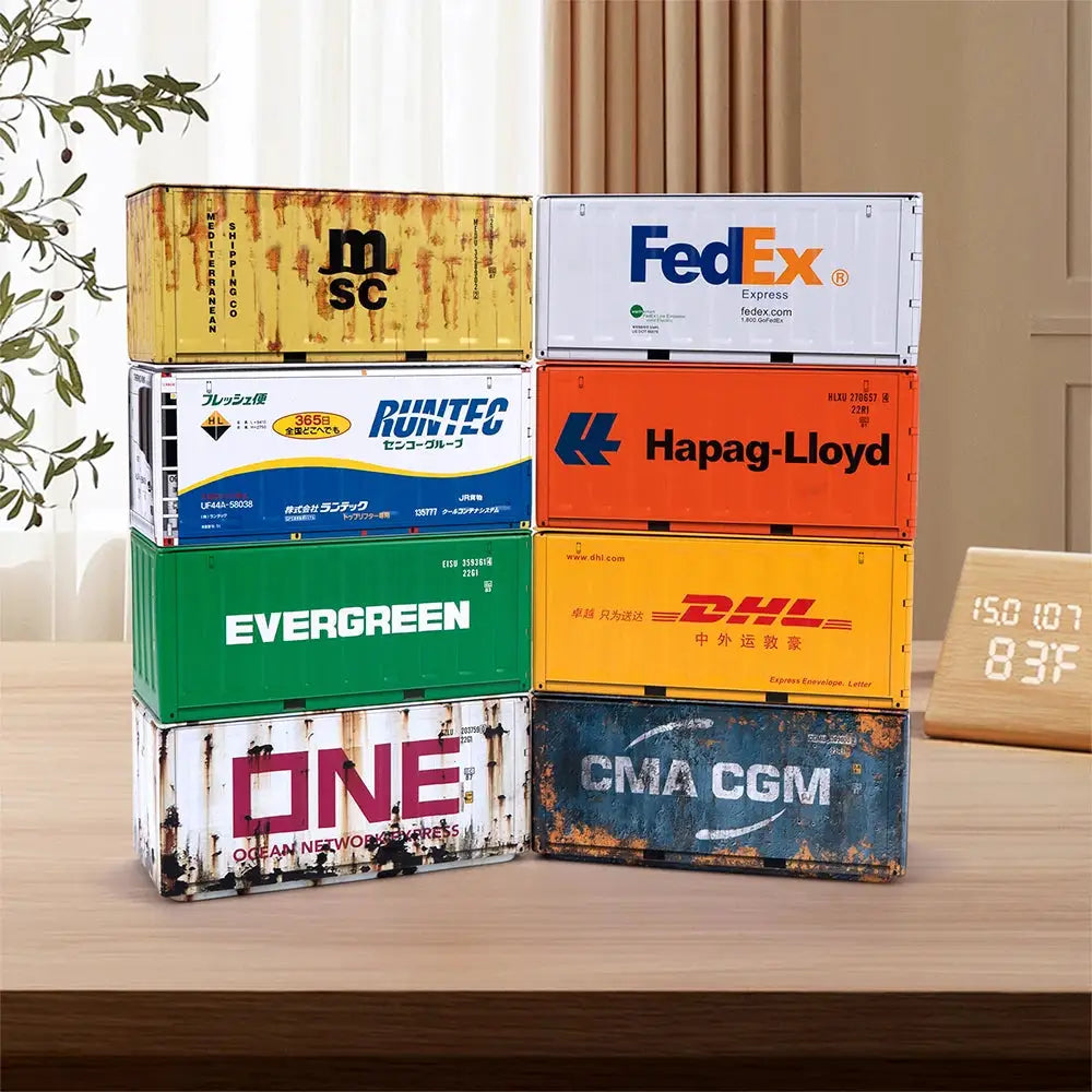 Mini Iron Storage Box Miniature Desktop Organizer Sea Freight Container Design Creative Decoration For Collectors Gift