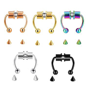 Magnetic Nose Ring Hoop Septum Clip Non Piercing Stainless Steel Hip Hop Punk Fashion Jewelry for Women