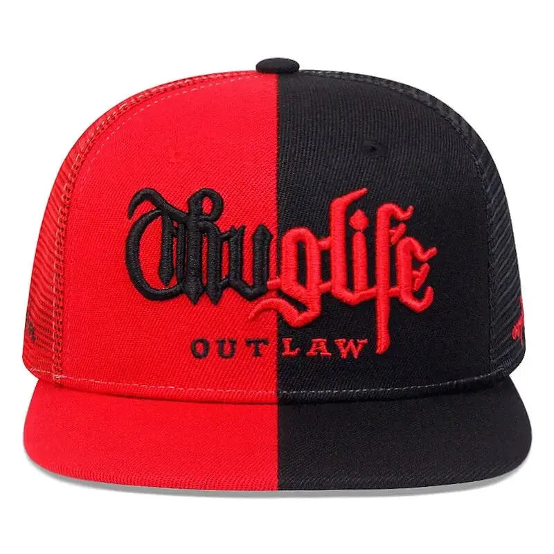 Fashion Fastball Cap Thuglife Embroidery Hip Hop Baseball Hat Snapback For Adults Adjustable Sun Outdoor Casual Bone