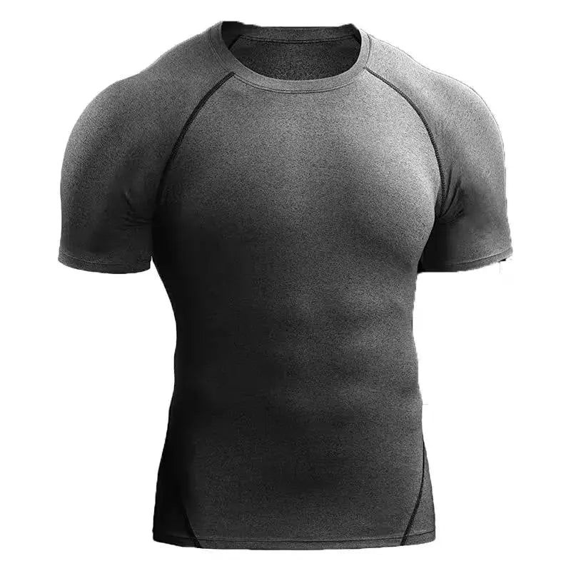 Mens Quick Dry Short Sleeve Running T Shirt for Outdoor Sports Training Yoga Tight Fit Pro