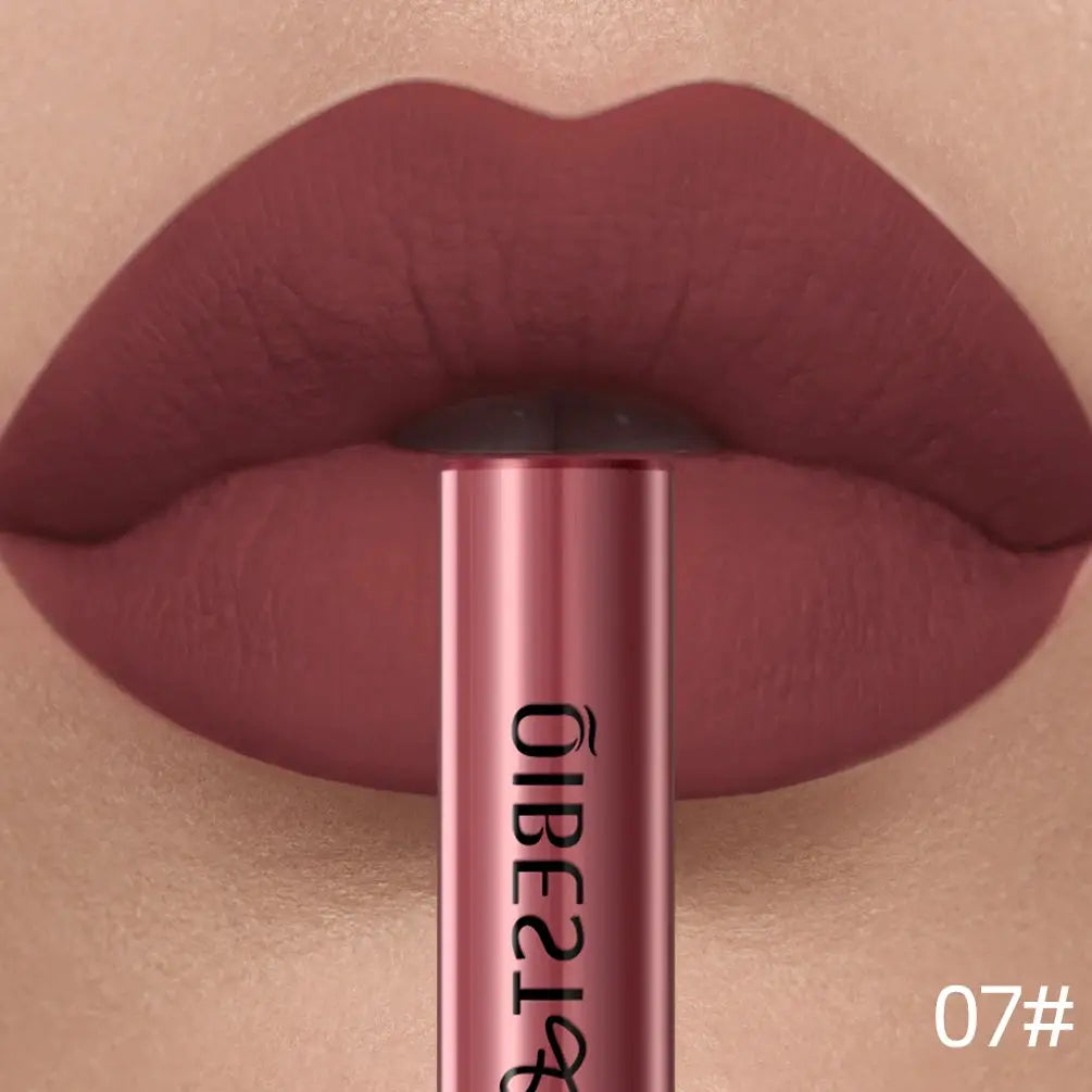 Qibest Matte Liquid Lipstick Waterproof Long Lasting Velvet Matte Lip Tint For All Day Color