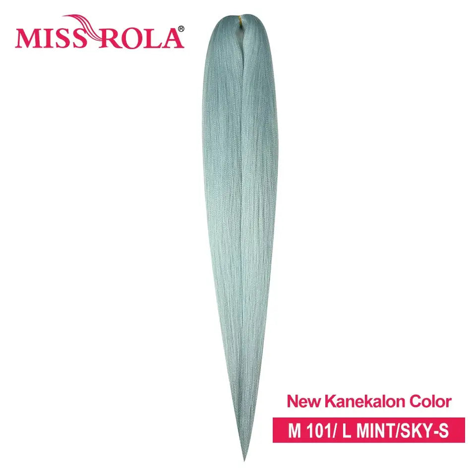 Miss Rola synthetic jumbo braiding hair, mint/sky Kanekalon EZ Twist, 6 pieces