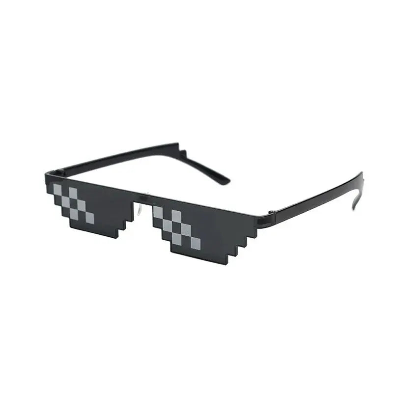 Mosaic Pixelated Sunglasses Unisex Party Vintage Eyewear For Men Women Cool Funny Shades