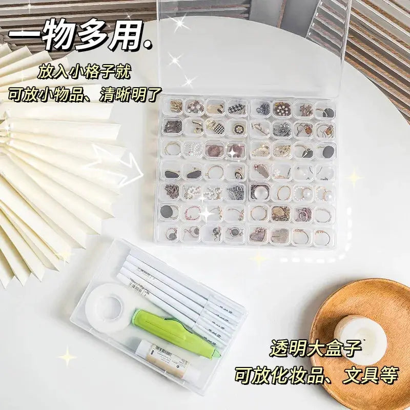 Portable Transparent Jewelry Box For Earrings And Necklaces With Antioxidation Tray And Travel Storage