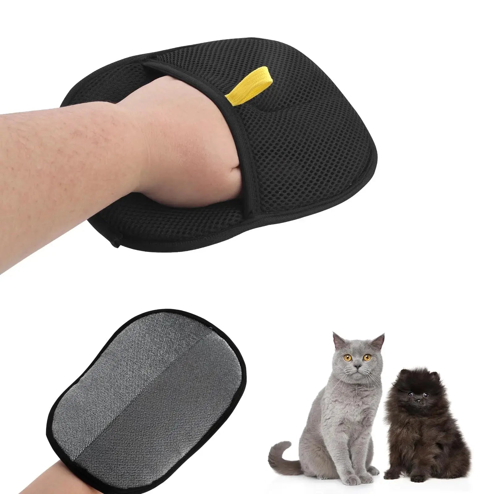 Reusable Static Pet Hair Removal Gloves For Pets Double Sided Grooming Gloves Removes Fur From Carpets Furniture Clothes