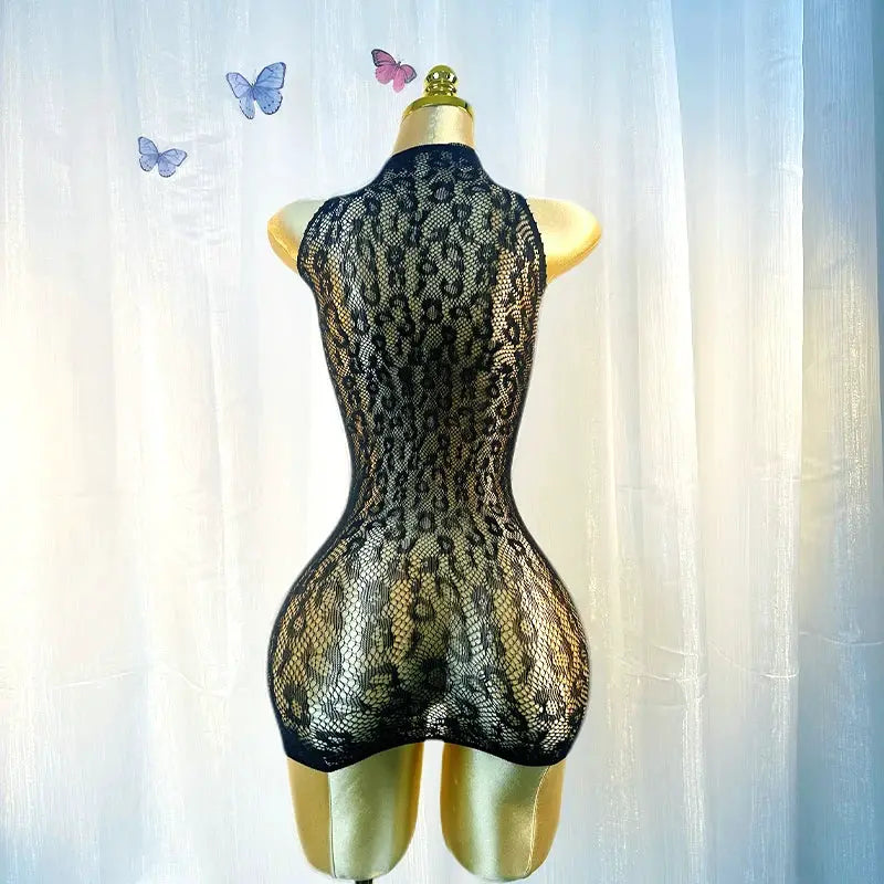 Hollow Out Fishnet Cover Up Dress For Summer Beachwear Lightweight Nylon Elastane Blend