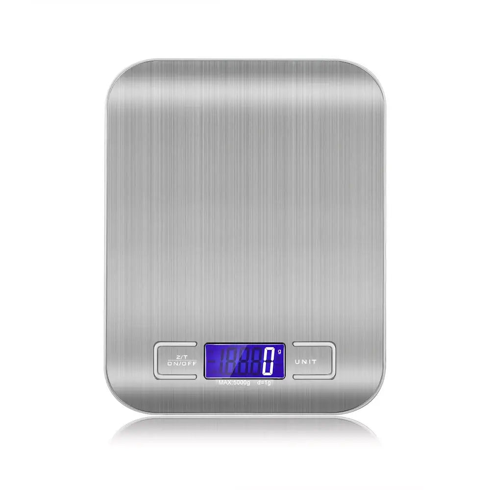 PrimeChef Portable Kitchen Scale 5kg 1g High Precision Digital Scale With Stainless Steel Surface And LCD Backlit