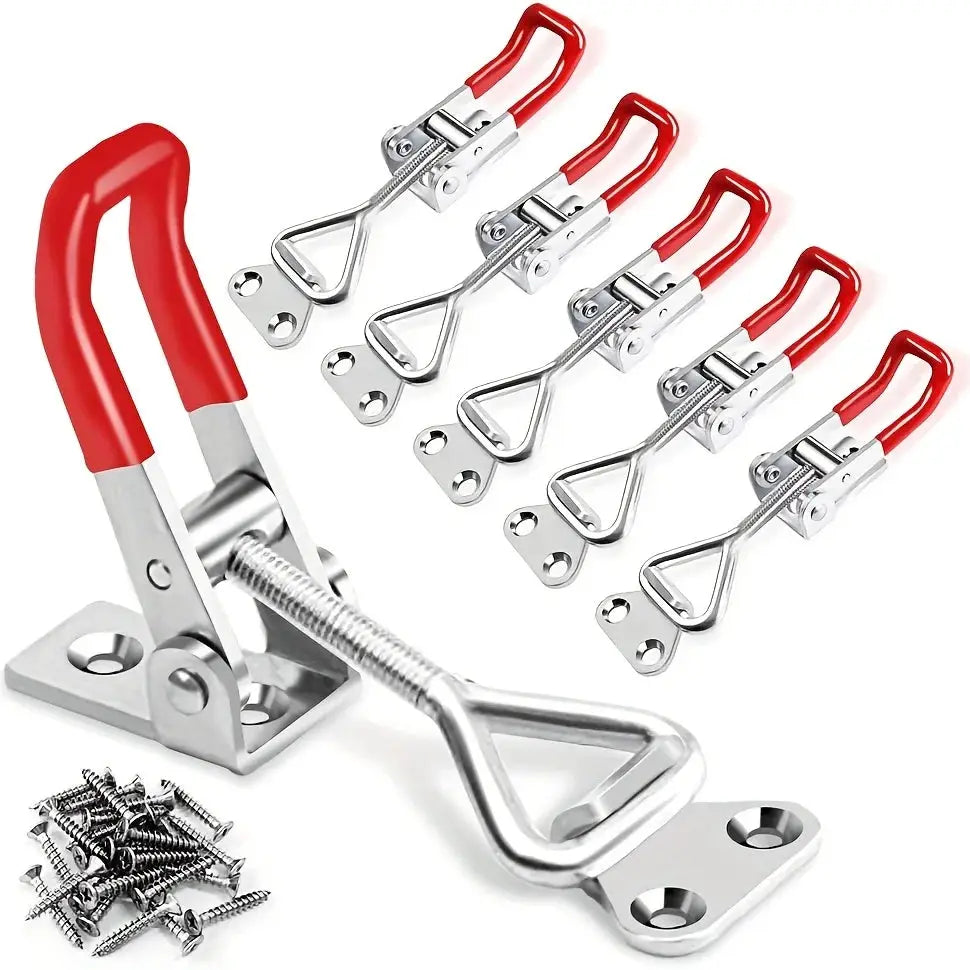 2 Or 5 Piece Adjustable Toggle Clamp Latch Heavy Duty Stainless Steel Holding Clamp For Smoker Lids Tools Boxes