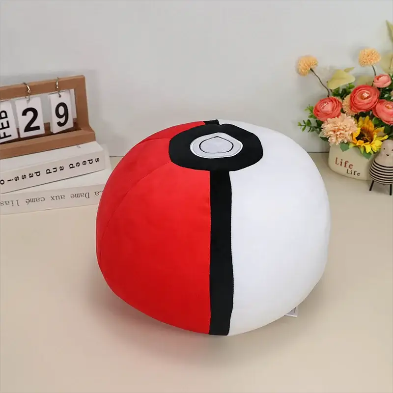 Large Pokemon Plush Cushion Ultra Ball Master Ball Poke Ball Pillow Pokeball Cushion For Bedroom Decor