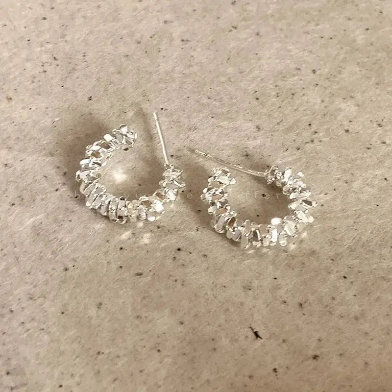LATS New Fashion Trend Unique Design Elegant Irregular C Shape Earrings For Women Party Jewelry Premium Gift Wholesale