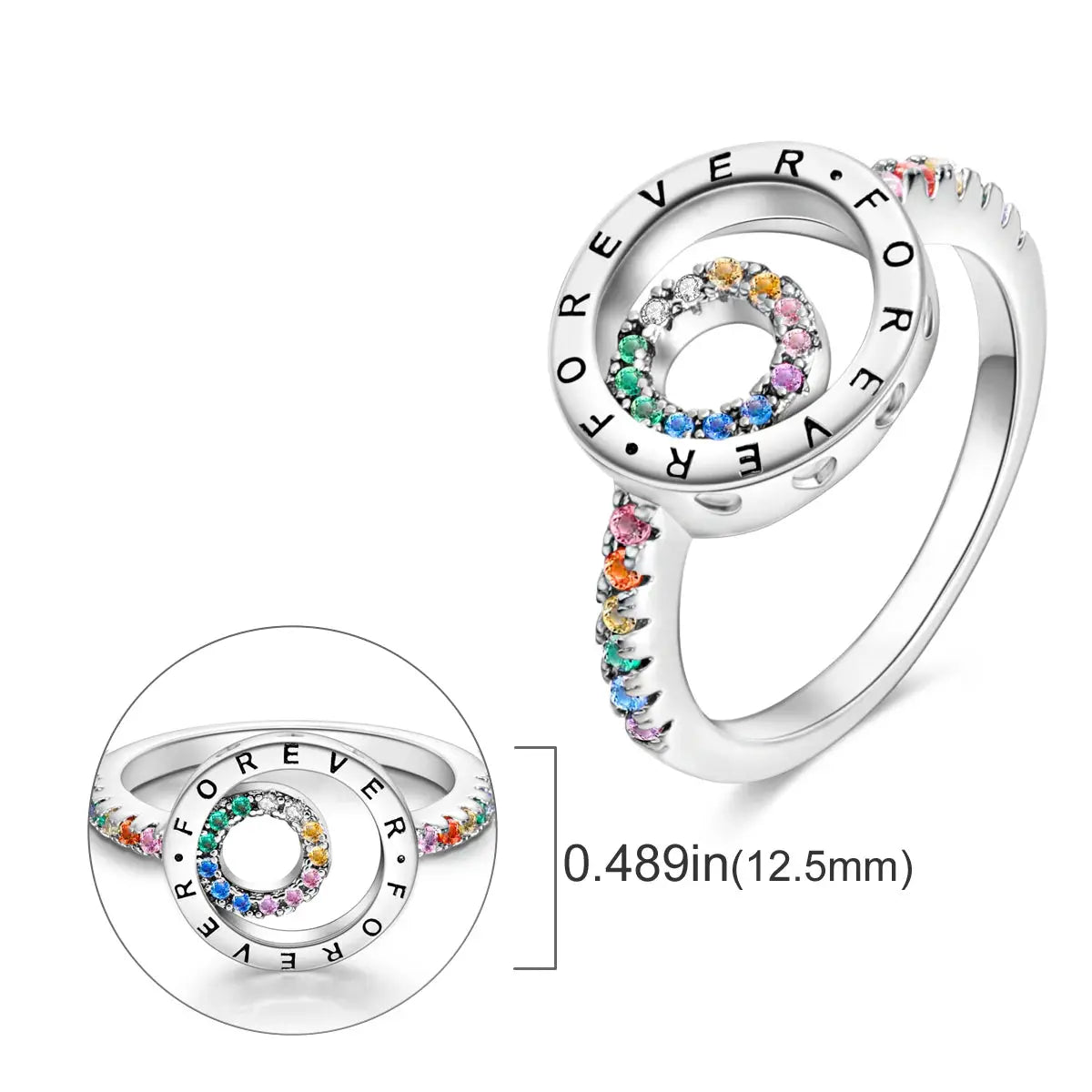 925 Silver Infinite Love Firefly Ring Original Design Zircon Ring For Women High Quality Wedding Jewelry Gift