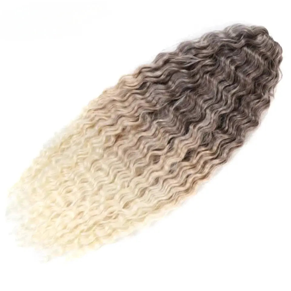 Ariel Synthetic Twist Crochet Hair 22in water-wave ombre blonde extensions by Simples Market