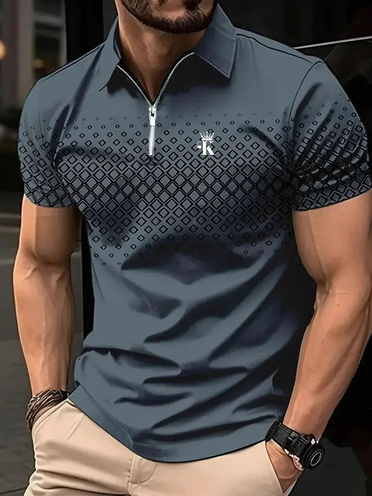 Mens Golf Polo Shirt Short Sleeve Outdoor Casual Daily Streetwear Summer 3D Print Micro Elastic Polyester