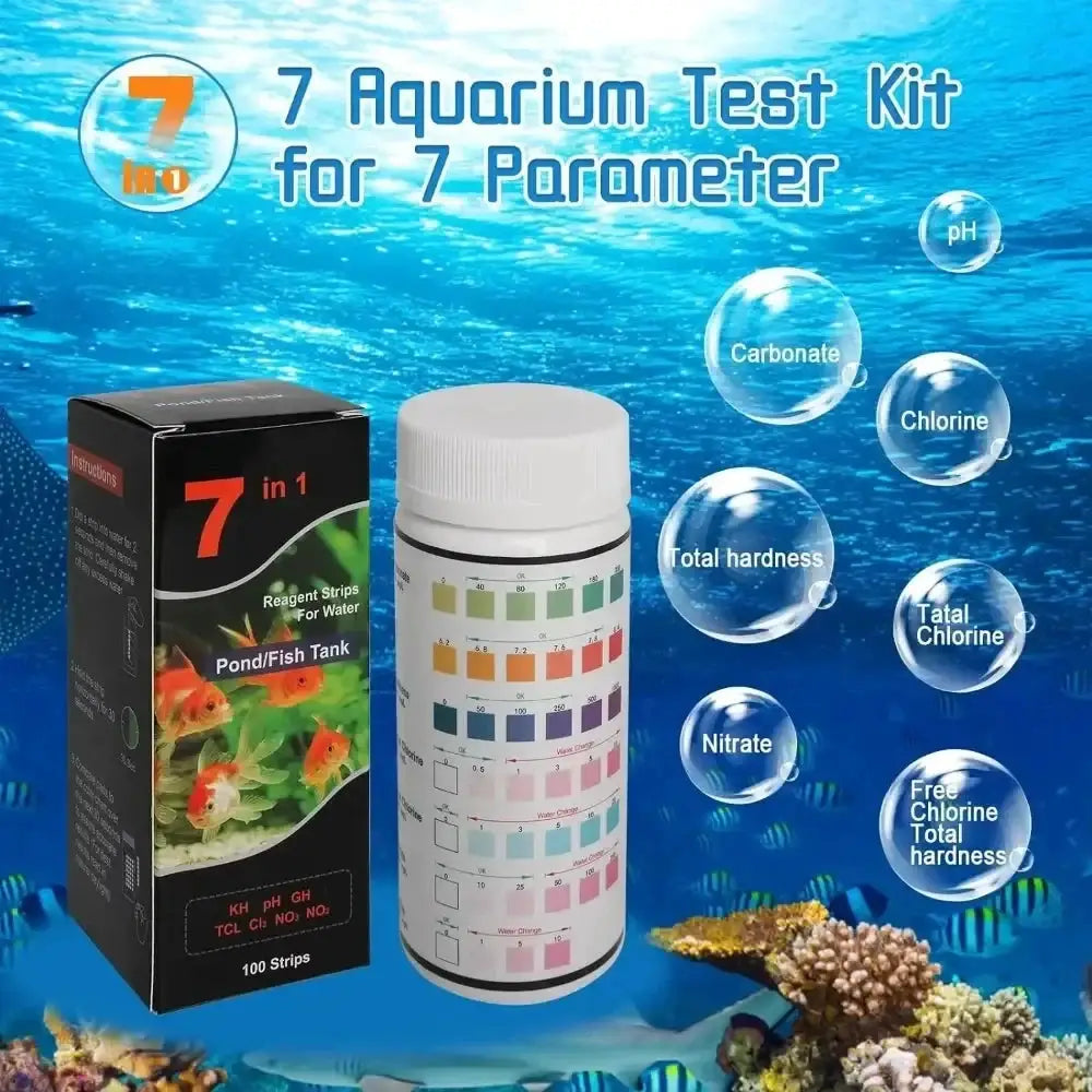 16 In 1 Aquarium Test Strips For Freshwater Aquariums Pools And Ponds pH Water Quality Kit For Fish Tanks