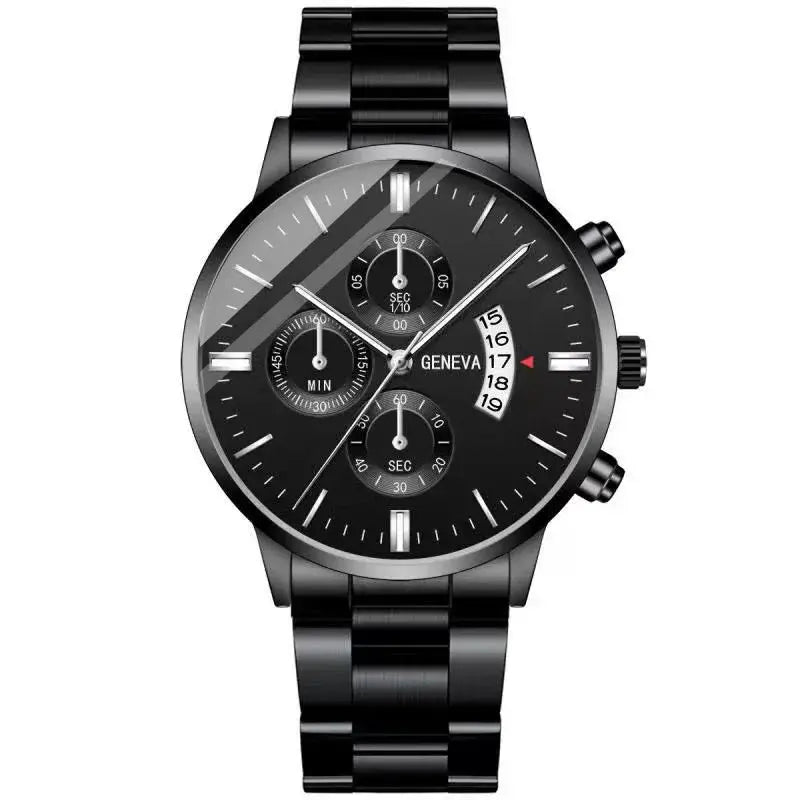 2025 Fashion Men Stainless Steel Watch Luxury Calendar Quartz Wrist Watch Mens Business Watches for Man Clock Montre Homme