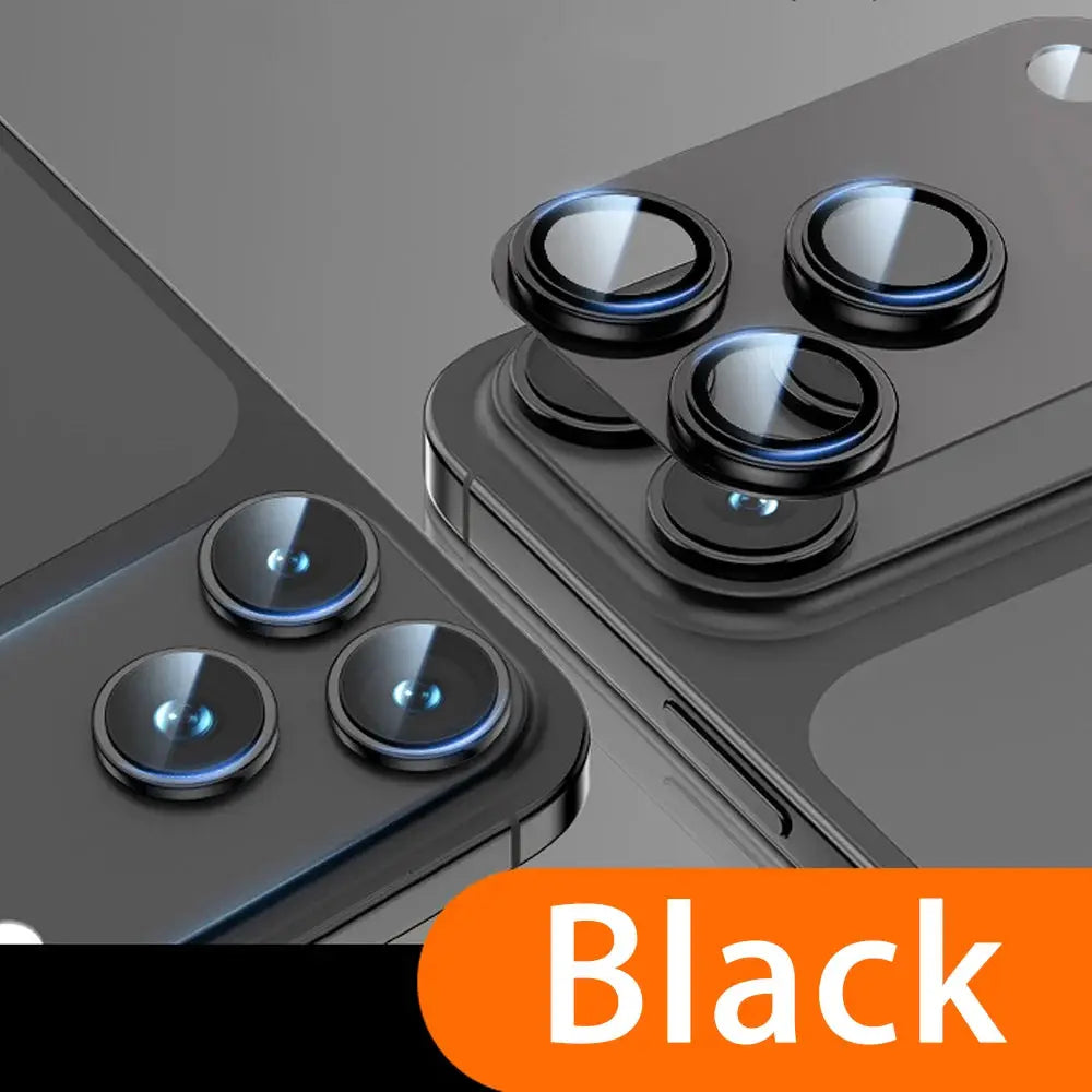 Camera lens protector film set in black for iPhone 17 Pro / 17 Pro Max
