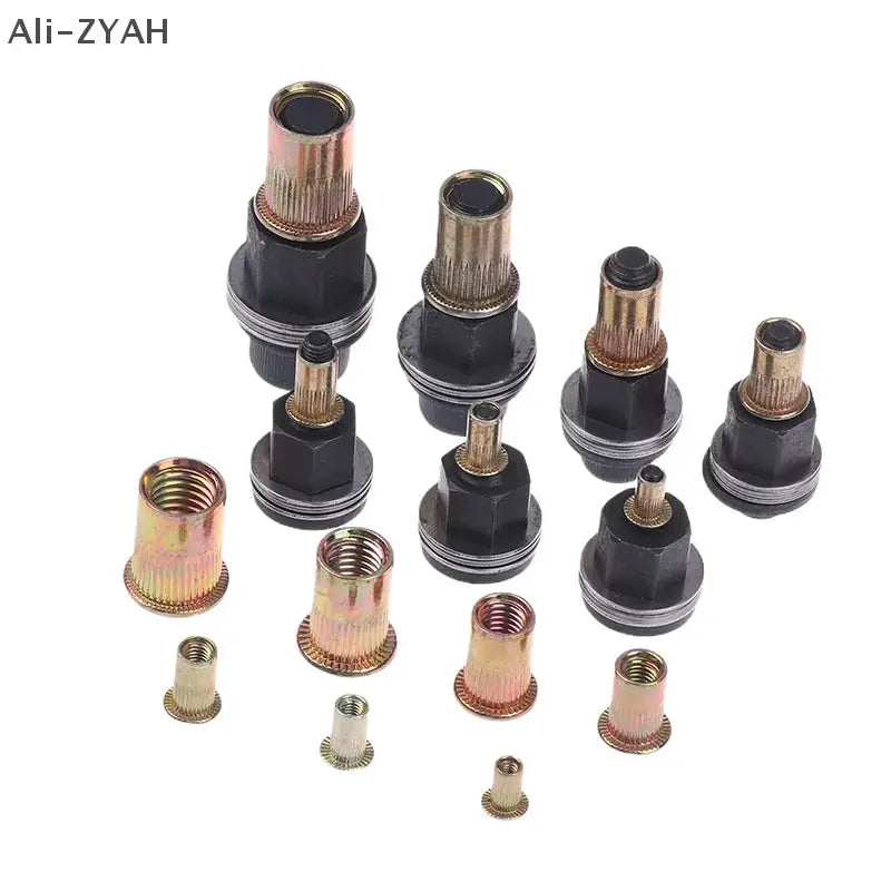 10 Piece Hand Rivet Nut Tool Set Manual Riveter Kit With M3 To M12 Nut Heads For DIY Repair