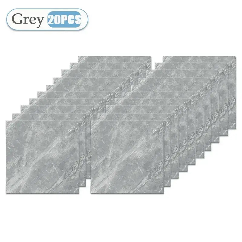 Self-adhesive wallpaper tiles in grey marble, 30x30cm, 10/20/40pcs pack by Simples Market