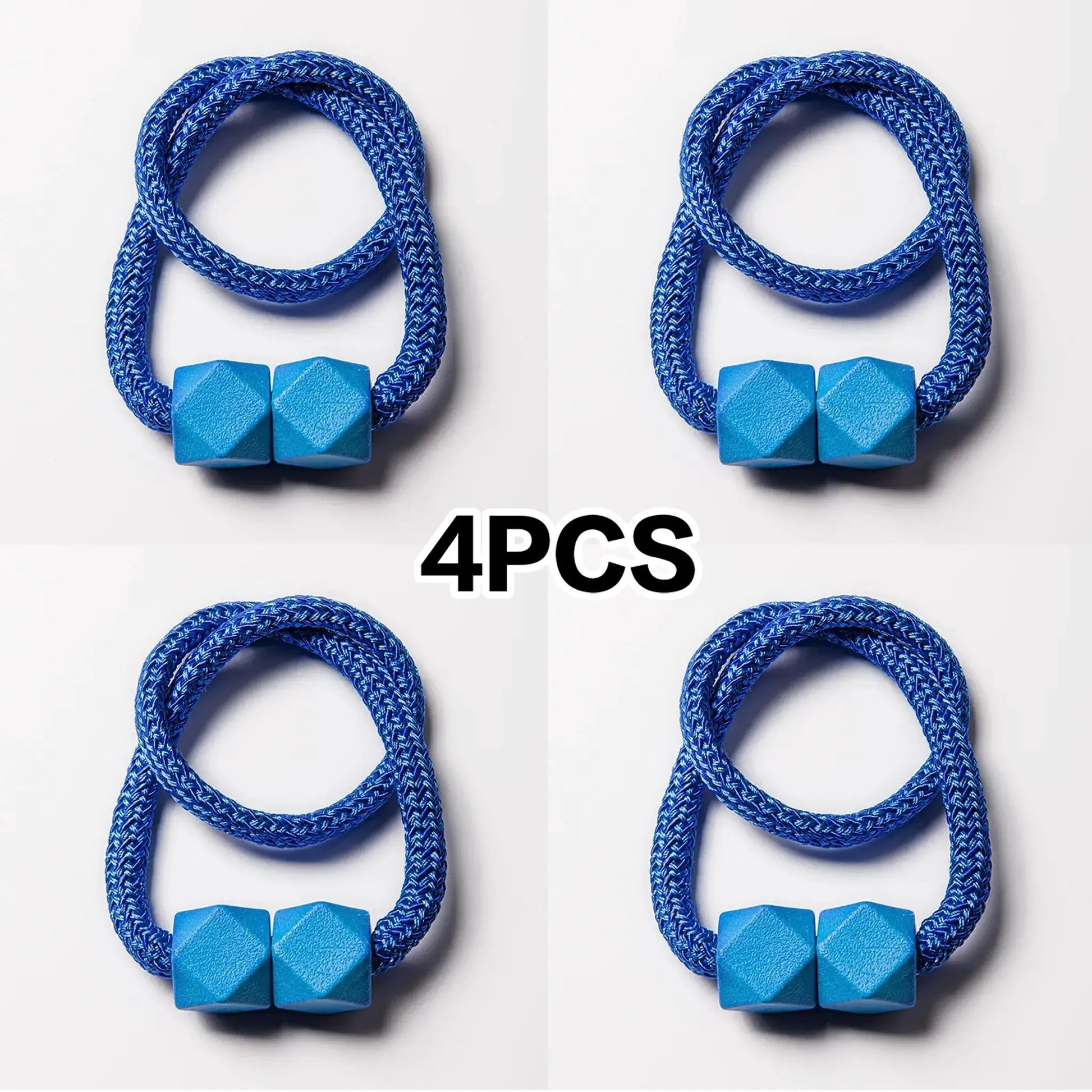 4 Pcs Curtain Tiebacks With Strong Magnets Thick Rope Design For Bedroom Living Room Kitchen Durable Plastic Home Decor - Simples Market