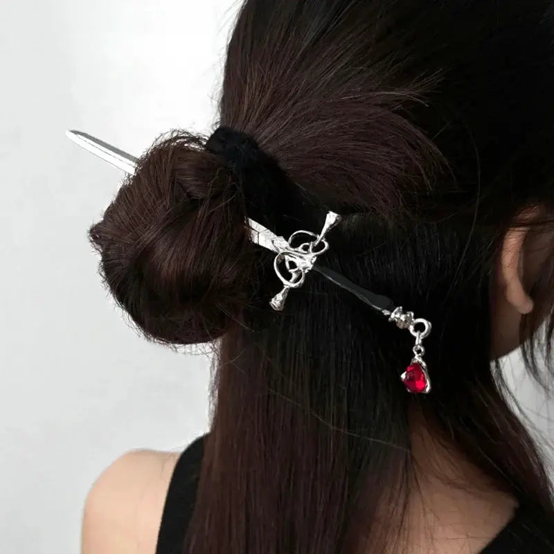 Hanfu Hairpin Ancient Chinese Style Geometric Alloy Headpiece For Women Elegant Hair Accessory