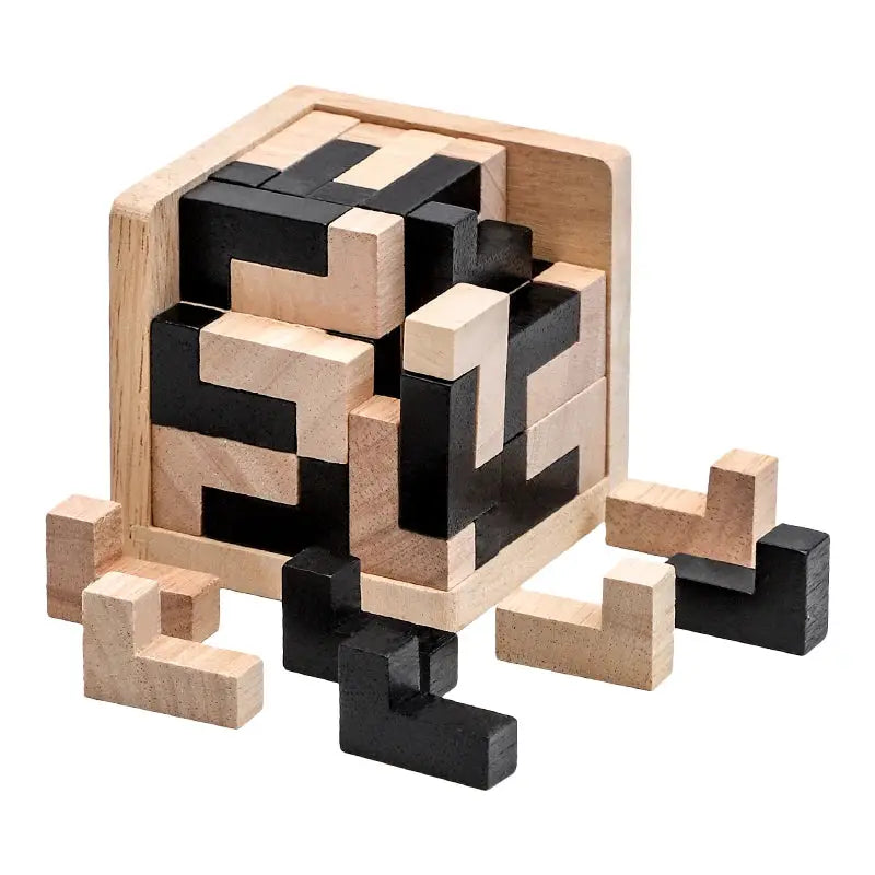 Impossible Wooden Puzzle For Adults Ten Level Eco Friendly Brain Teaser Jigsaw Tangram Board Game