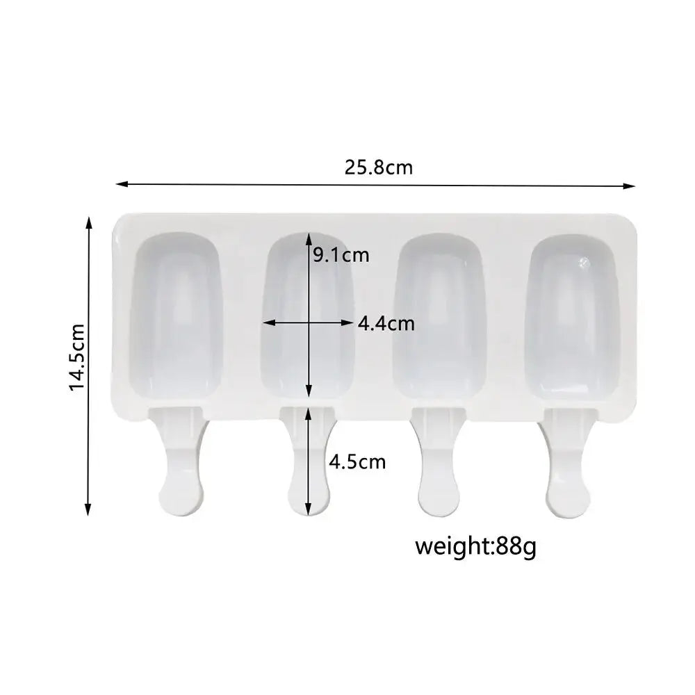 Silicone Ice Cream Mold Set For DIY Popsicles And Frozen Treats Cube Maker Tray For Fruit Juice And Yogurt