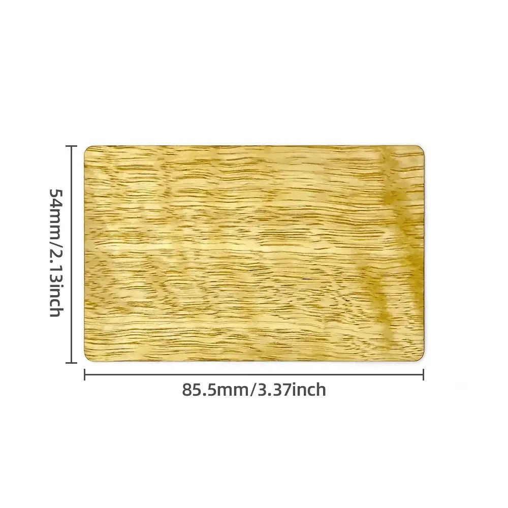 Hotel RFID wooden access card with wood grain finish, eco-friendly material, 13.56MHz NFC