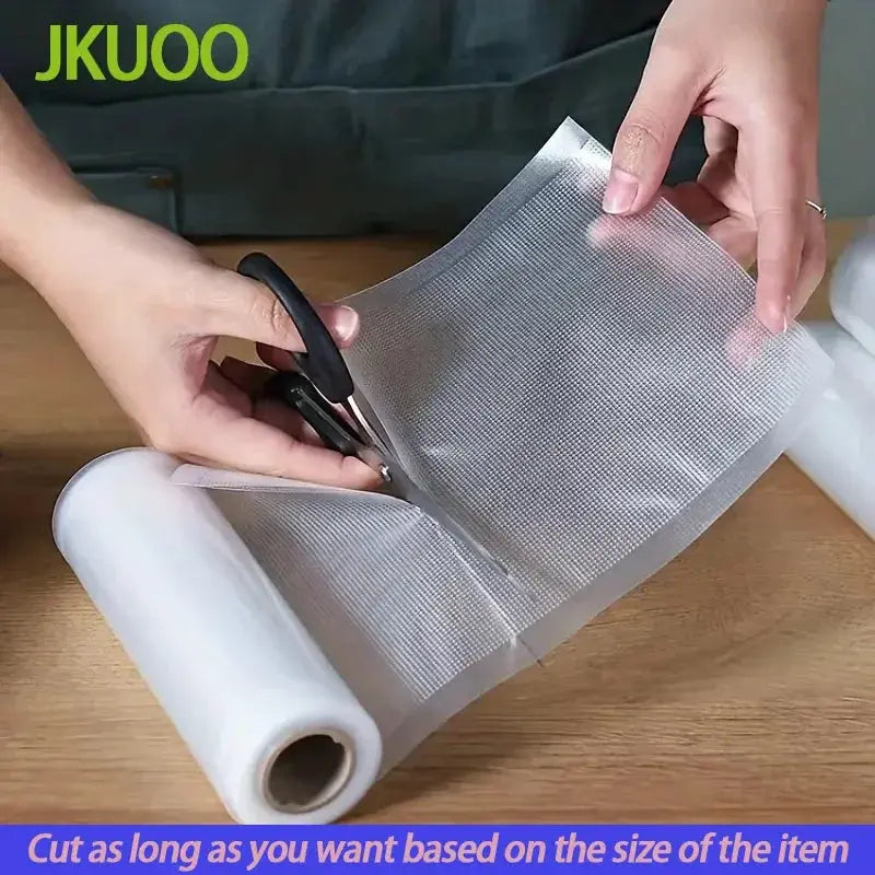 JKUOO Vacuum Sealer Bags And Rolls For Food Freezer Storage Durable Food Saver Compatible With Vacuum Sealer Machines