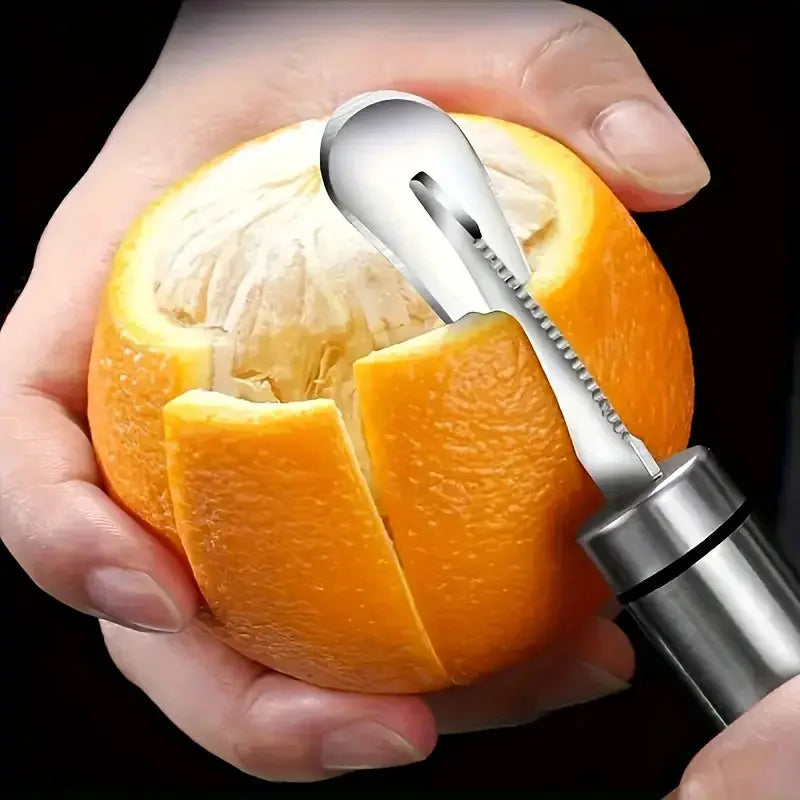Stainless Steel Citrus Peeler With Handle Orange Lemon Peeler Kitchen Gadget For Home And Restaurant