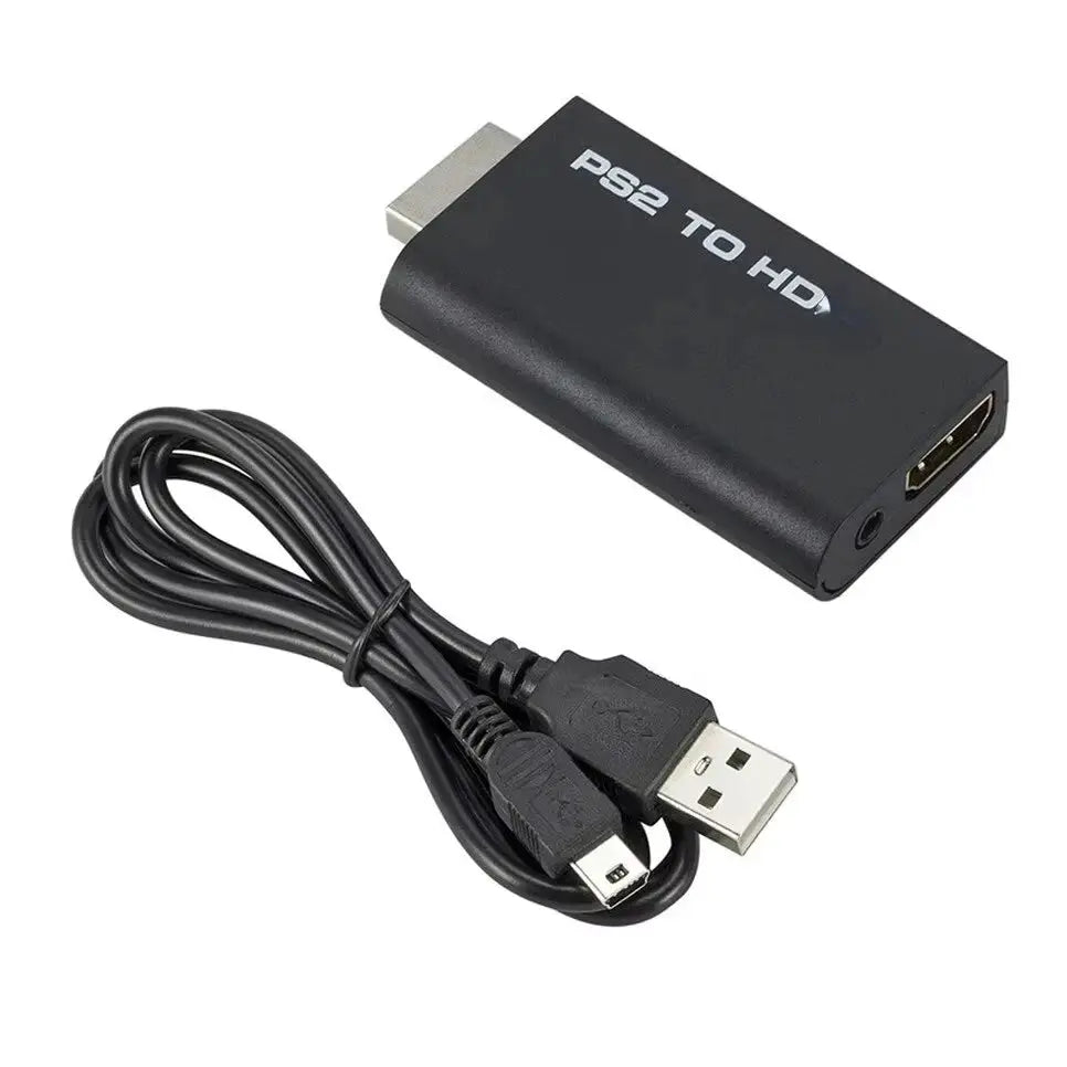 PS2 To HDMI Converter Adapter With Audio Cable Supports All PS2 Display Modes 480i 480p 576i