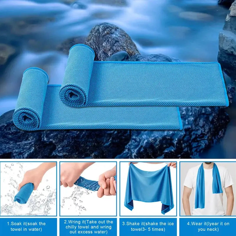 Outdoor Microfiber Quick Dry Ice Towel For Sports Cooling And Fitness Camping Portable Breathable Sweat Wicking Towel