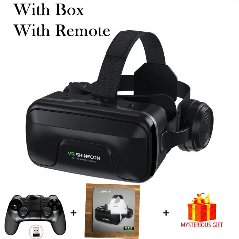 VR Shinecon 10.0 Helmet 3D Glasses Virtual Reality Headset For Smartphone Mobile Gaming Movies And Apps
