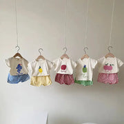 Cotton Baby Pajama Sets For Toddlers Sleeveless Summer Nightwear Kids Cartoon Homewear Comfortable Sleepwear