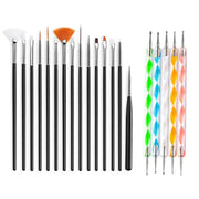GlamFlex Pro Nails Art Brush Set For Gel Polish And Acrylic Extensions Precision Tools For Liquid Powder Carving