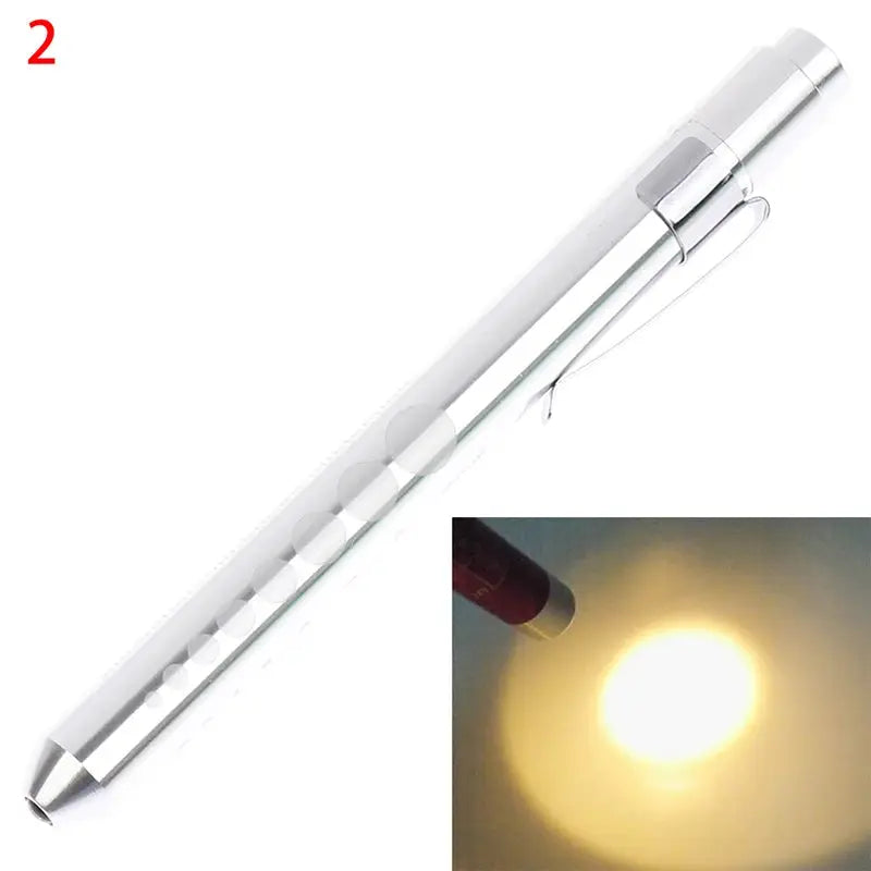 Medical Pen Light With Pupil Gauge Measurements LED Illumination Portable Aluminum Alloy Body Pocket Clip