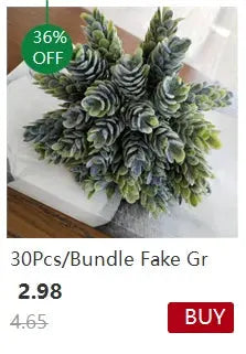 Simples Market pampas grass bundle, 42cm artificial fluffy decor in green-gray