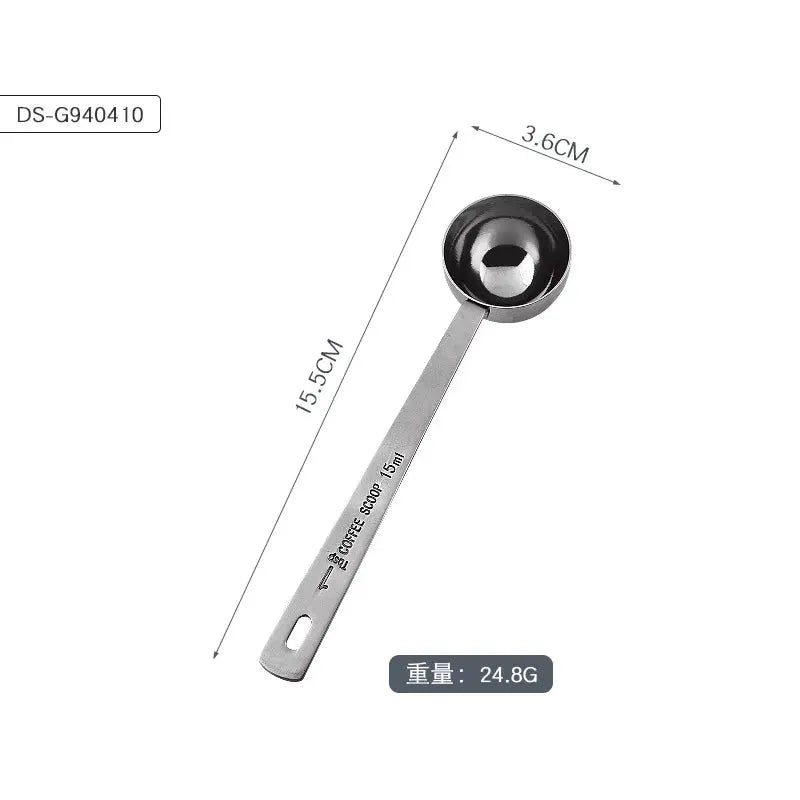 ProLine Stainless Steel Coffee Bean Scoop 15 Ml And 30 Ml Precise Measuring Spoon With Clear Volume Markings