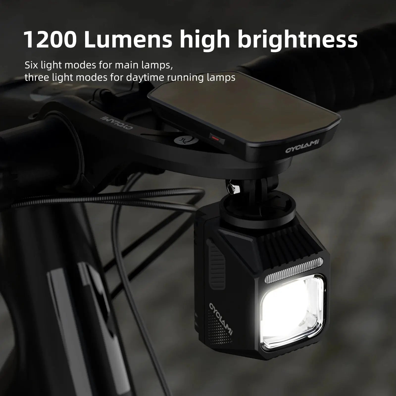 Cyclami Bike Headlight Front Hanging Light for MTB and Road Cycling Cutoff Beam Aluminum Alloy