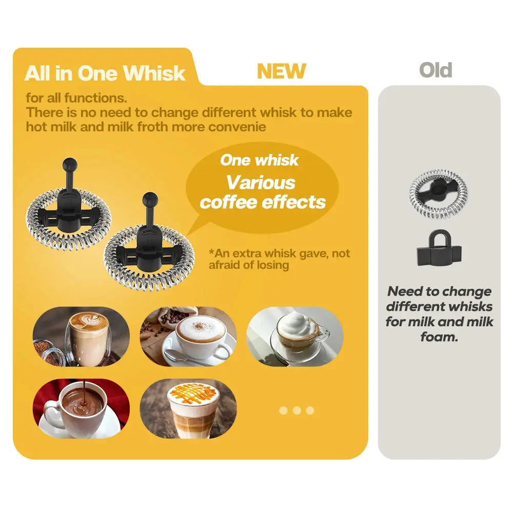 HiBREW Milk Frother And Chocolate Mixer For Cold And Hot Latte Cappuccino With Fully Automatic Milk Warmer M1A Touch