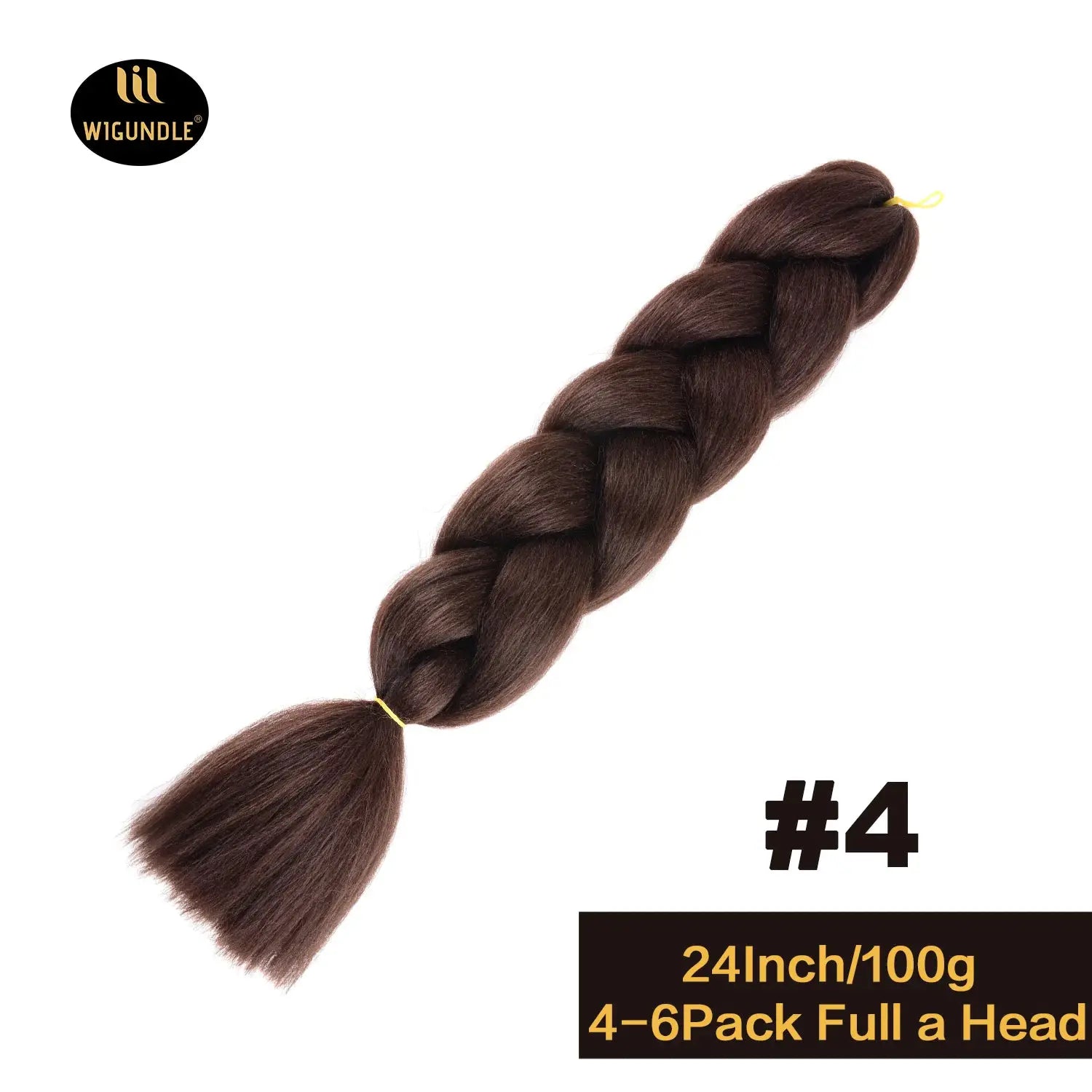 Jumbo braid extensions, 24-inch brown ombre Kanekalon synthetic hair, WIGUNDLE by Simples Market