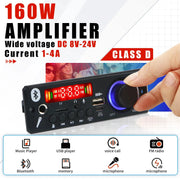 160W Bluetooth MP3 WMA APE Decoder Board Car Audio 12V USB TF FM Radio Handsfree Microphone Mp3 Player