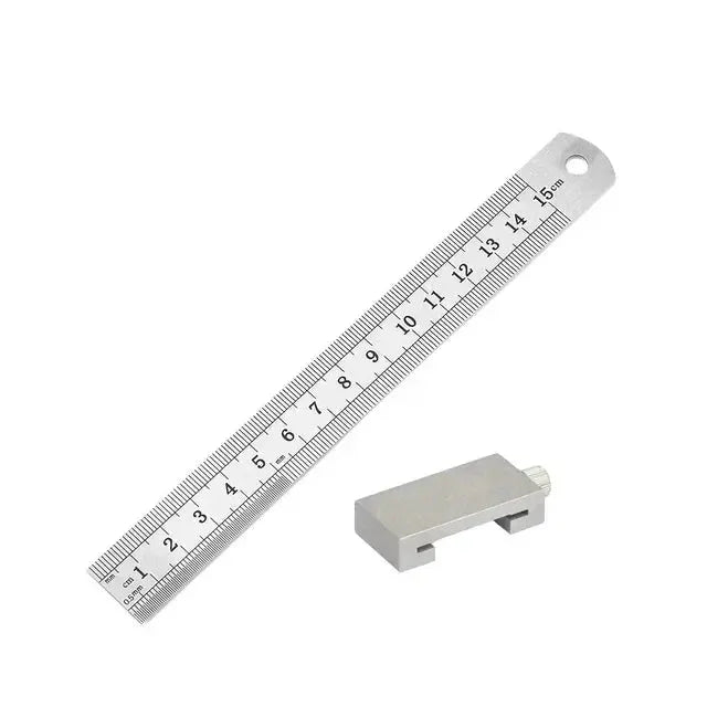 Portable Accurate Positioning Woodworking Tool Steel Ruler Positioning Limit Block Measuring Gauge for Carpentry