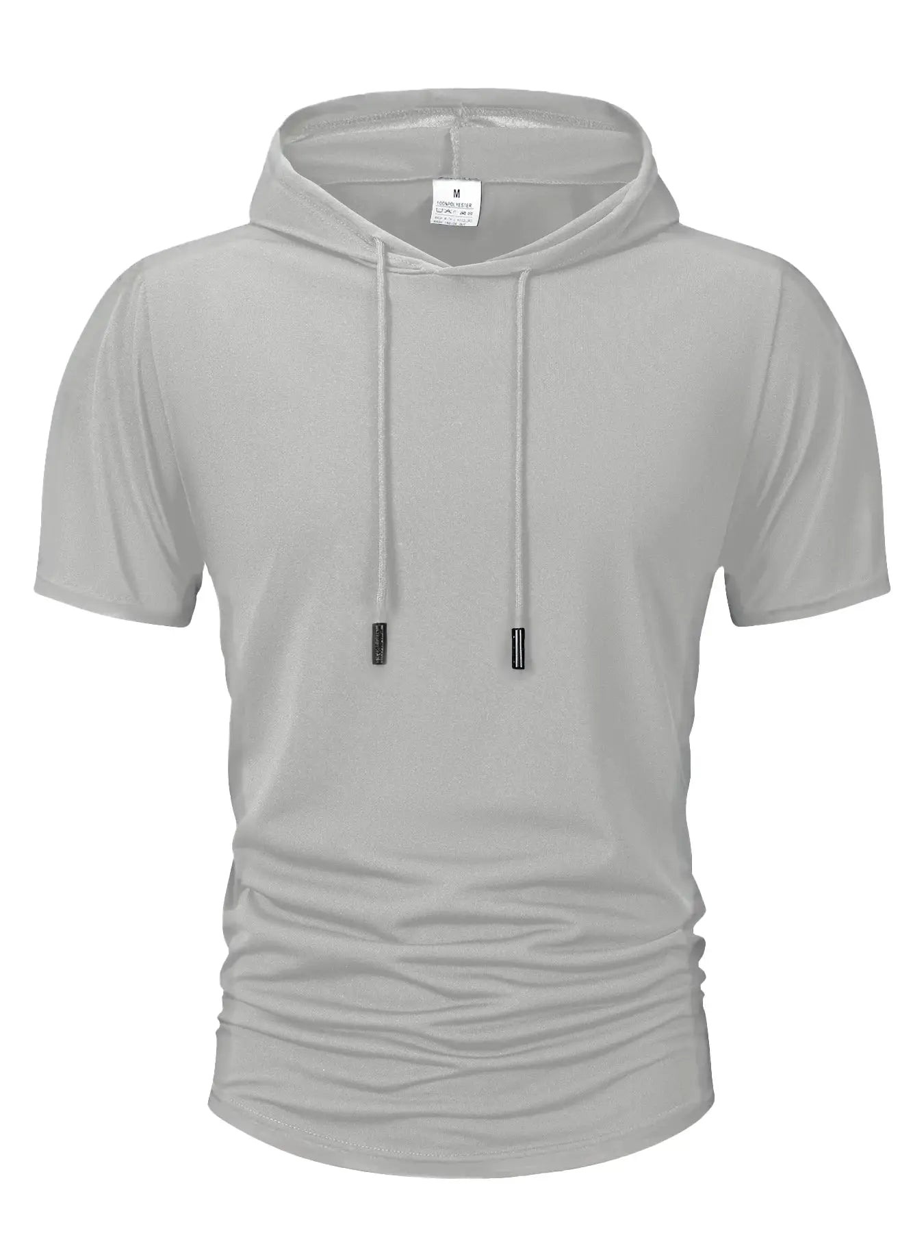 Men's Hooded T Shirt Lightweight Breathable Moisture Wicking Summer Casual Fitness Top