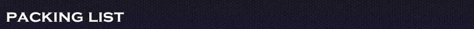 Packing list heading on dark blue textured background
