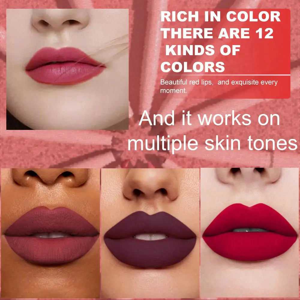 LuxeLips Six Piece Lip Liner Pen Set Long Lasting Waterproof Sweatproof Color Rendering for Precise Definition