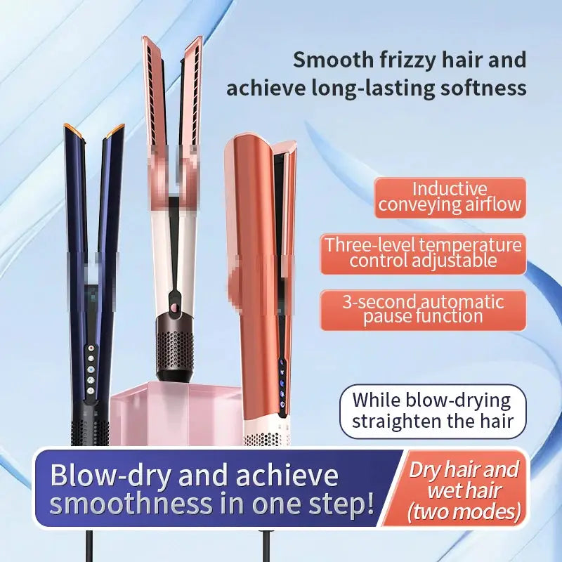 Hair straightener HT01 set of four by Simples Market in blue, black and rose gold finishes