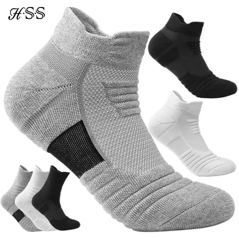 Anti Slip Football Socks For Men Cotton Breathable Odor Control Short Tube Crew Socks Size 39 45 Soccer And Basketball