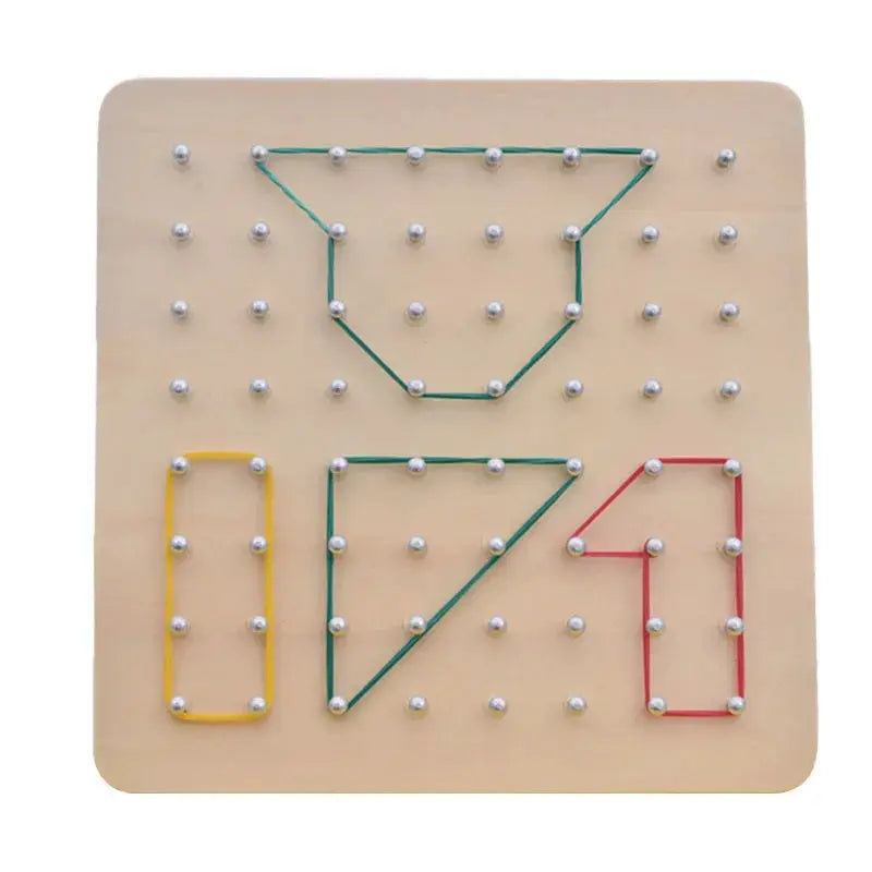Montessori Rubber Tie Nail Boards Set With Cards For Baby And Preschool Kids Creative Graphics Educational Toy