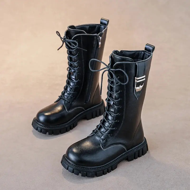 LumiKids Zipper Baby Girl Boots Warm Thick Sole For Autumn Winter Comfort And Style