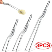 Stainless Steel Kitchen Tweezer Utensil For BBQ Grilling And Food Handling Clip Portable For Picnic Cooking